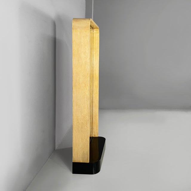 Art Deco Italian Full-Length Floor Mirror in Light and Black Wood, 1930s For Sale - Image 3 of 18