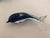This vintage dolphin is a Sommerso Murano technique style hand blown glass sculpture which has three distint colors; blue,...