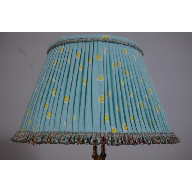 Traditional 1990s Quality Crystal & Brass Table Lamp W. Shade For Sale - Image 3 of 8
