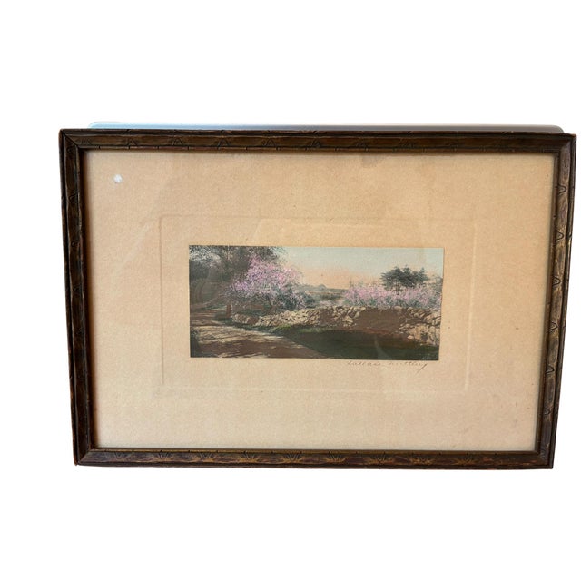 Antique Wallace Nutting Hand-Colored Landscape Photograph For Sale - Image 4 of 7