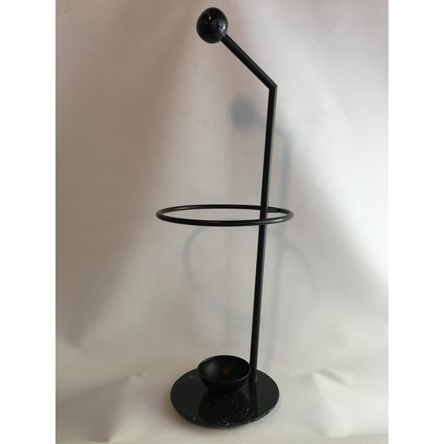 1980s Black Marble Umbrella Holder by Fly Line For Sale - Image 11 of 11