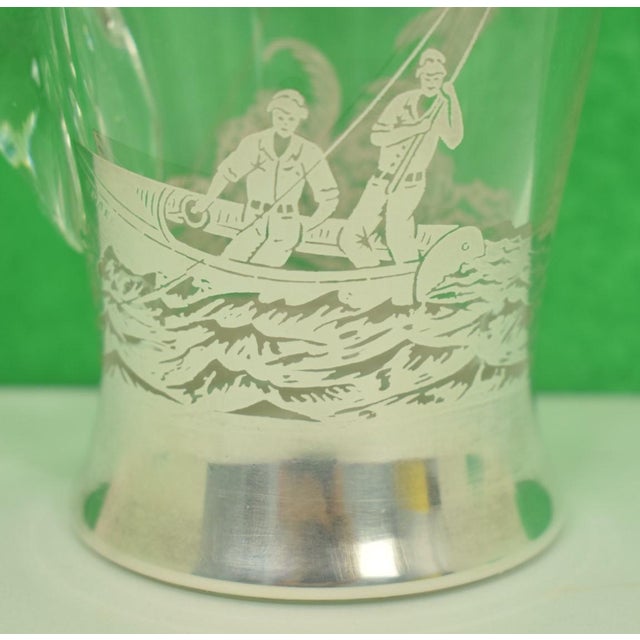Mid 20th Century Mid 20th Century Sterling Sailfish Glass Cocktail Pitcher For Sale - Image 5 of 6