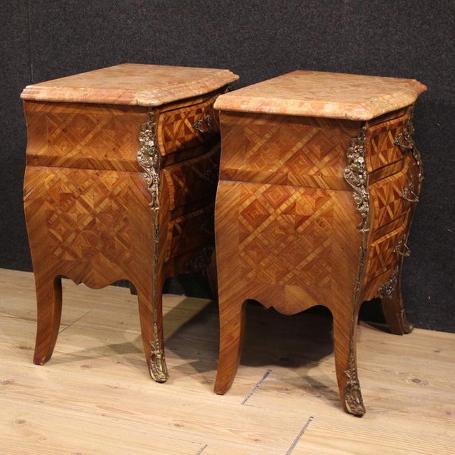 1970s Louis XV Style Bedside Tables, France, 1970, Set of 2 For Sale - Image 5 of 13