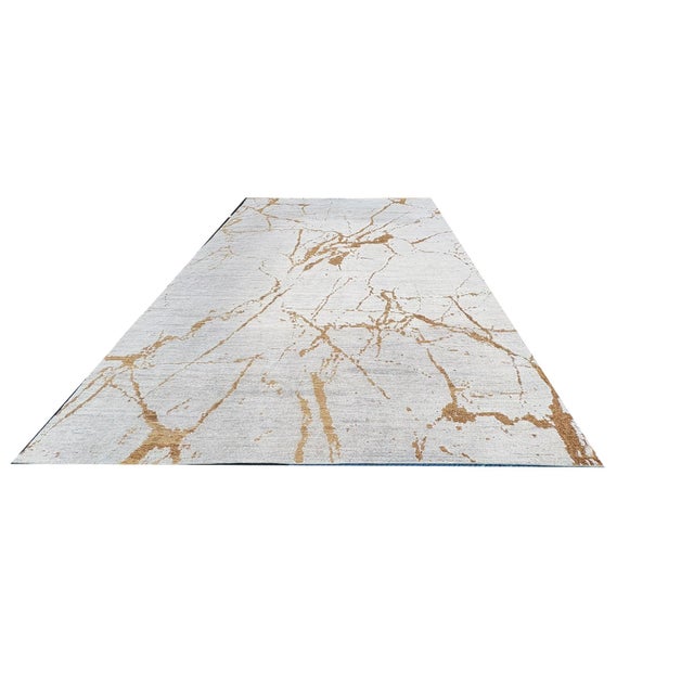 Restoration Hardware Rh Lakshmi Wool Rug – 10' × 14' Cream / Bronze | Hand-Knotted Himalayan Wool & Jute | Made in Nepal For Sale - Image 4 of 18