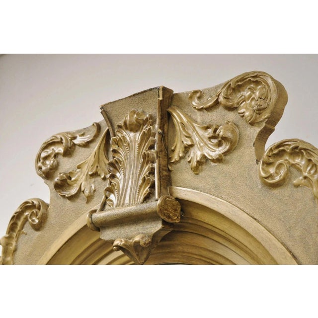 Beige Antique American Victorian 88" Tall Hall Entry Mirror With Pedestal Plant Stands For Sale - Image 8 of 12