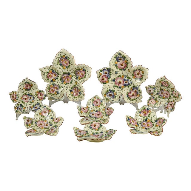 Ceramic Saucers and Serving Dishes from Ars Deruta, 1950s, Set of 8 For Sale - Image 9 of 9