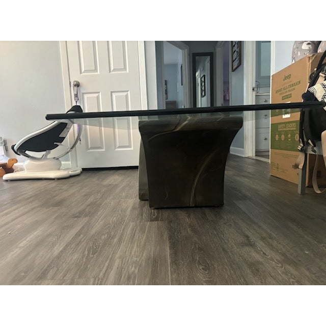 Mid Century Modern Laquered Faux Goatskin Karl Springer Style Coffee Table For Sale In New York - Image 6 of 8