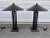 Postmodern Four Post Cone Lamps- Pair For Sale - Image 10 of 10