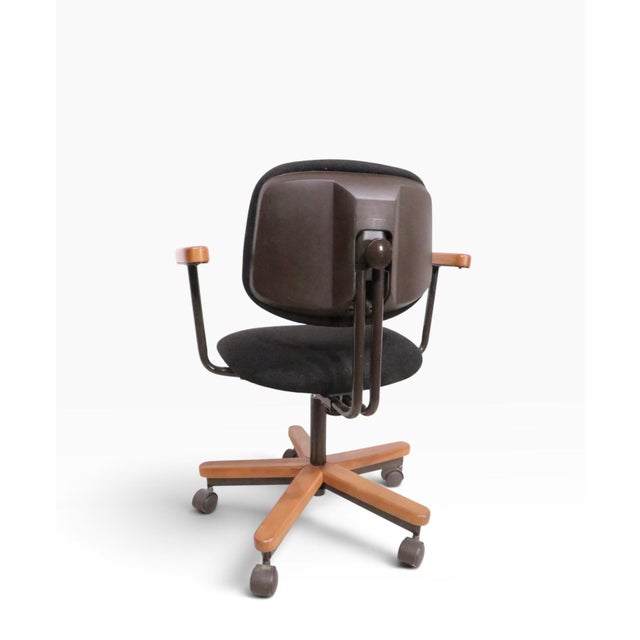 Vintage Adjustable Swivel Desk Chair Stool by Hon C. 1970's For Sale - Image 9 of 17