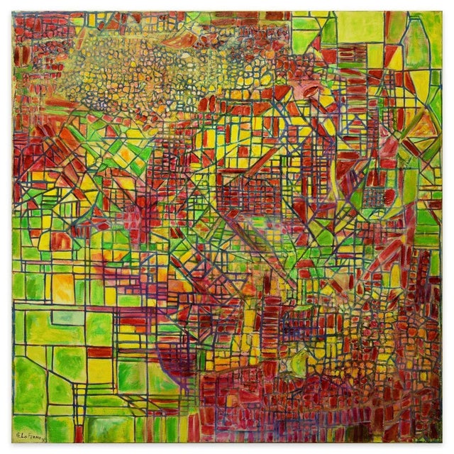 Reticulum - Oil Painting 1995 by Giorgio Lo Fermo 1995 For Sale - Image 4 of 4