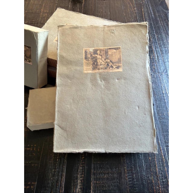 8 Beautiful Handmade Blank Papers Journals or Artists Sketchbook featuring Faux Antique Labels : 3 Large, 5 Small For Sale In Milwaukee - Image 6 of 9