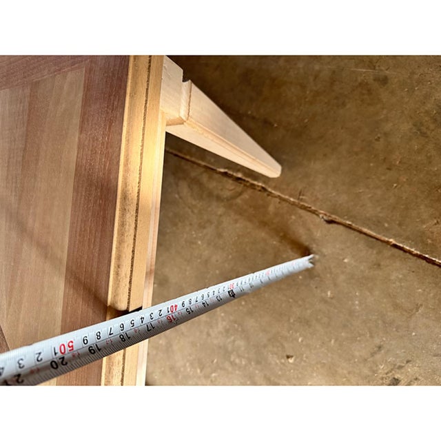 Italian Square Natural Walnut Coffee Table from Simoeng For Sale - Image 6 of 7