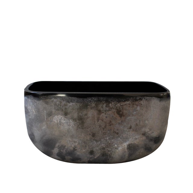 Vintage Italian Murano Glass Scavo Vase by Alfredo Barbini, 1970s For Sale