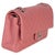 Traditional Pink Quilted Lambskin Medium Classic Double Flap Bag For Sale - Image 3 of 9