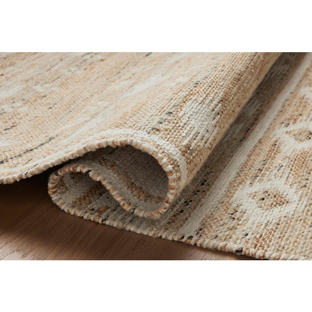 Loloi Rugs Angela Rose x Loloi Rivers Natural / Ivory 18" x 18" Sample Rug For Sale - Image 4 of 8