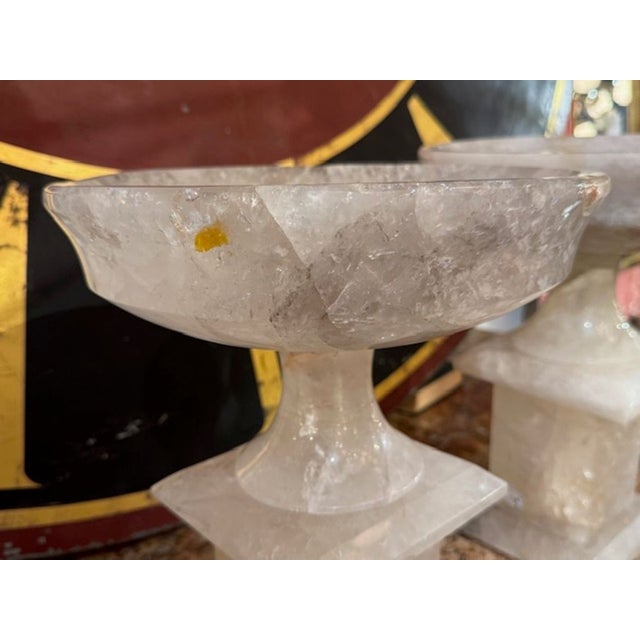 Pair of Rock Crystal Tazzas From Brazil For Sale In Dallas - Image 6 of 6