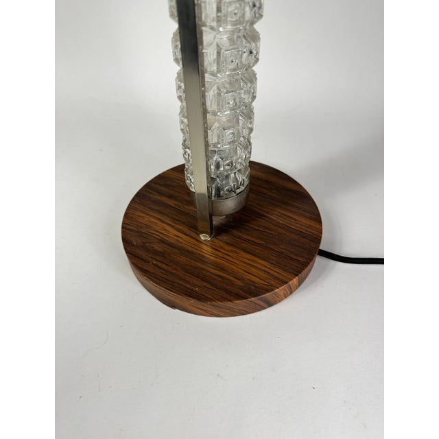 Mid 20th Century Stacked Cut Glass Lamp From West Germany For Sale - Image 10 of 10