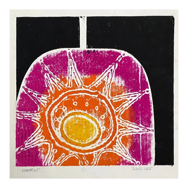 1970s Tina Blakeslee Abstract Monoprint For Sale