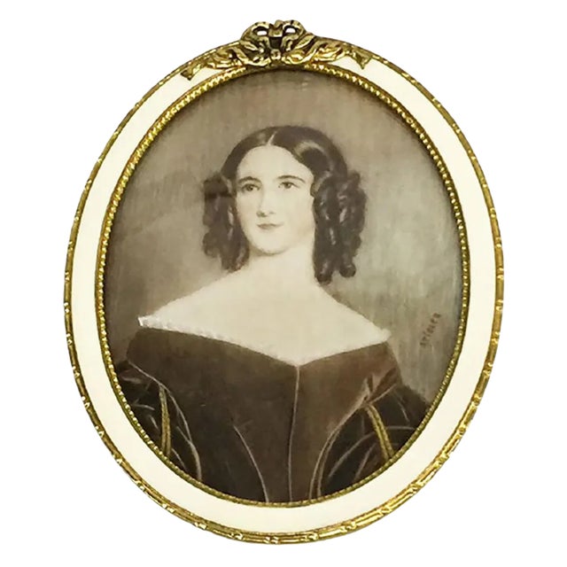 Miniature Portrait of a Lady by Stieler For Sale
