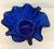 1960s Vintage Cobalt Glass Ruffled Vase For Sale - Image 4 of 10