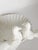 Large White Ceramic Seashell Catchall with Bird Decoration, 1960 For Sale - Image 10 of 12