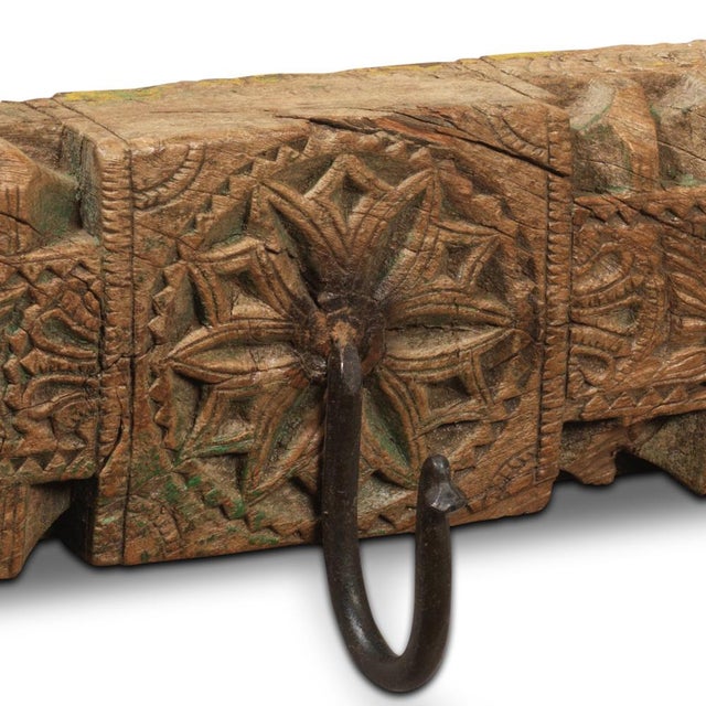 Vintage Carved Door Fragment Coat Rack, 1960s For Sale - Image 4 of 6