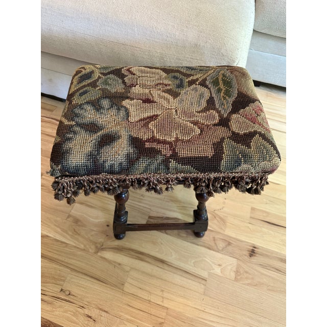 Brown Antique Jacobean Revival Oak Footstool For Sale - Image 8 of 11