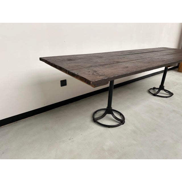 Large Wooden Table with Industrial Spirit, 1950s For Sale - Image 17 of 18