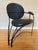 Postmodern 1980s Wrought Iron Metal and Tufted Leather Armchair Italy For Sale - Image 6 of 12