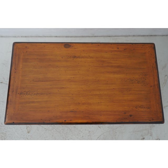 Wood Theodore Alexander Country French 1 Drawer Dressing Hall Table For Sale - Image 7 of 17