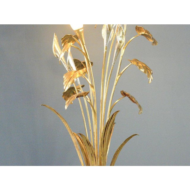 Hollywood Regency Hollywood Regency Gold Leaf Floor Lamp by Hans Kögl For Sale - Image 3 of 8