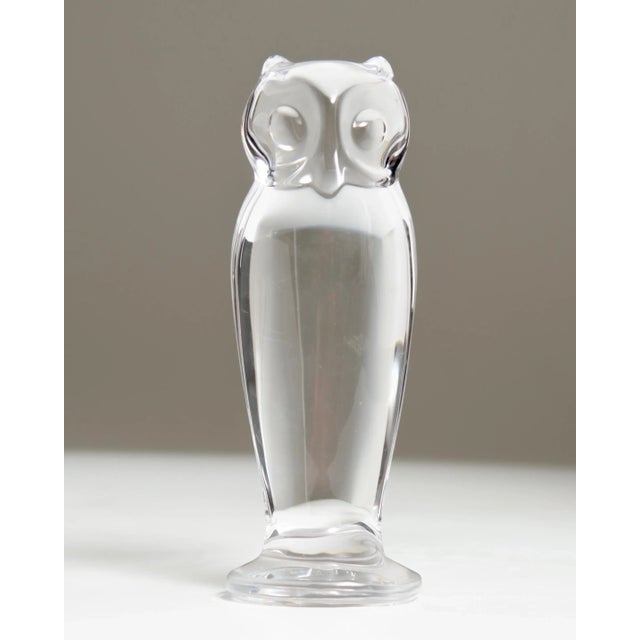 Sevres France Crystal Owl Sculpture For Sale - Image 11 of 11