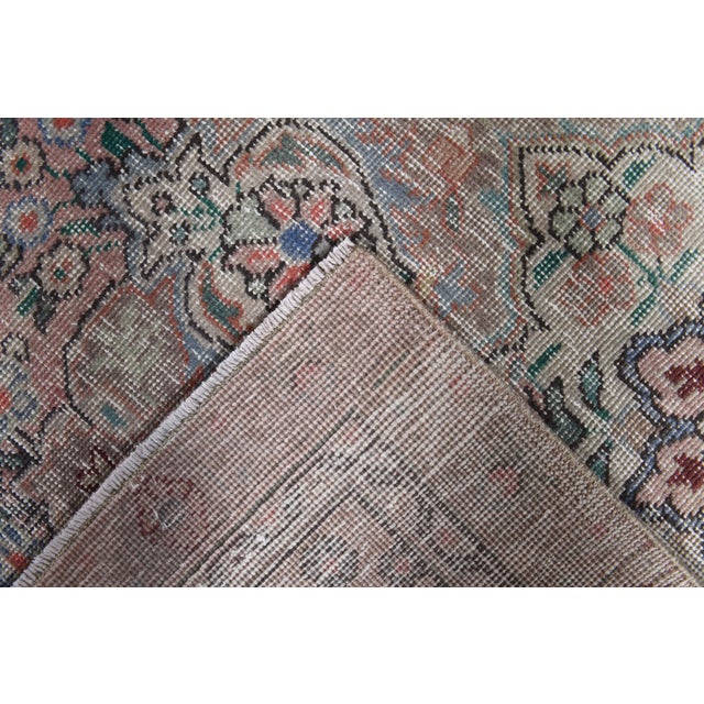 1970s 1970s Vintage Persian Handmade Wool Cotton Pink Oversized Area Rug For Sale - Image 5 of 11