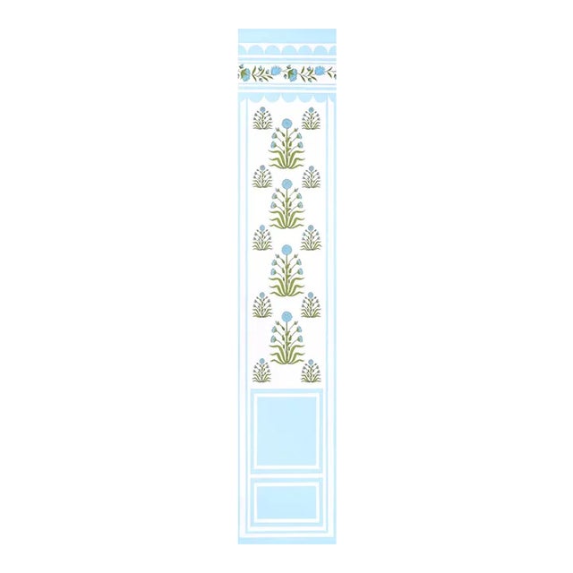 Schumacher x Marie-Anne Oudejans Royal Poppy Panel B in Blue For Sale