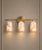 Handcrafted Brass 3-Light Vanity Sconce With Natural Alabaster Shades, Luxury Bathroom Lighting For Sale - Image 6 of 9