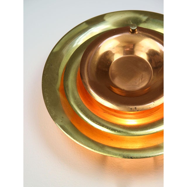 Mid-Century Modern Cascading Wall Lamp in Brass and Copper, 1950s For Sale - Image 15 of 18