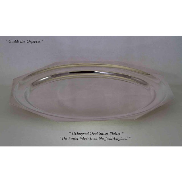 1970’s Vintage/New Old Stock Set of 3 Octagonal Platters With Raw Edge- For Sale - Image 10 of 16