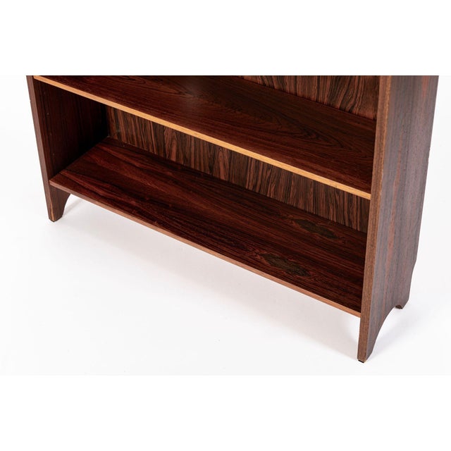 Brown Mid Century Rosewood Bookcase, Scandinavian Tall Display Shelf, 3 Avail For Sale - Image 8 of 15