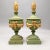 Decorative Pair of Early 20th Century Wooden Light Green and Gold Painted Architectural Finials For Sale - Image 4 of 4