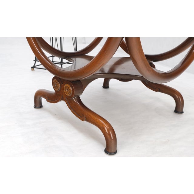 Wood Flame Carved Mahogany Regency Style Lamp Side Table Stand Clean! For Sale - Image 7 of 13