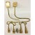 Mid-Century Modern Pair of Vintage Brass Tassel Design Curtain Tieback Brackets For Sale - Image 3 of 12