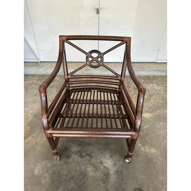Wood 2000s McGuire Target Back Chair For Sale - Image 7 of 12