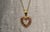 1990s The Tolland: Simple Yellow Gold Heart Pendant set with Natural Rubies For Sale - Image 5 of 5