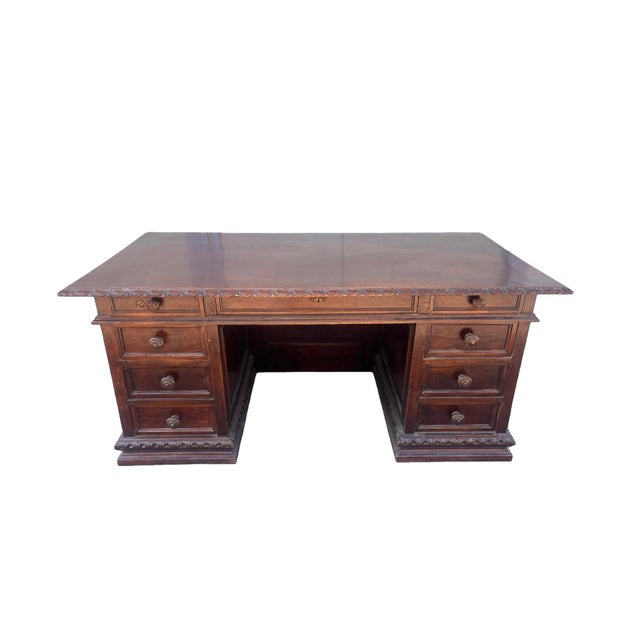 Antique Empire Style Walnut Countertop Desk, 1890s For Sale - Image 6 of 7