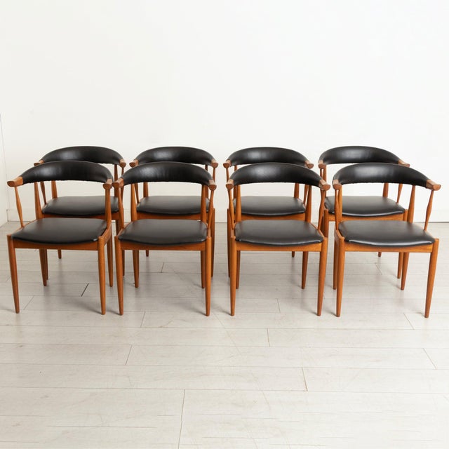 Mid-Century Danish Model BA113 Dining Chairs in Teak by Johannes Andersen for BRDR, 1965, Set of 8 For Sale - Image 10 of 10