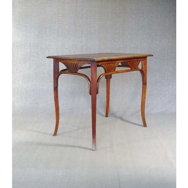Wood No. 8122 Table with Oak Top By Michael Thonet for Gebrüder Thonet, 1910 For Sale - Image 7 of 11