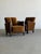 Bronze 1940s Art Deco Twin Channel Club Chairs in Rust Velvet For Sale - Image 8 of 12