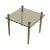 Vintage French Directoire Style Square Brass & Glass Side Table For Sale - Image 13 of 13