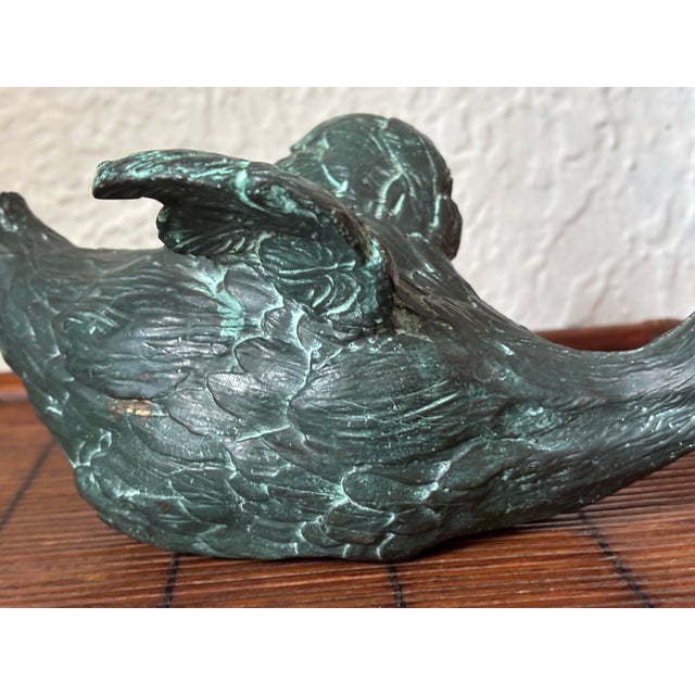 1980s Copper Verdigris Duckling Fountainhead For Sale - Image 6 of 10