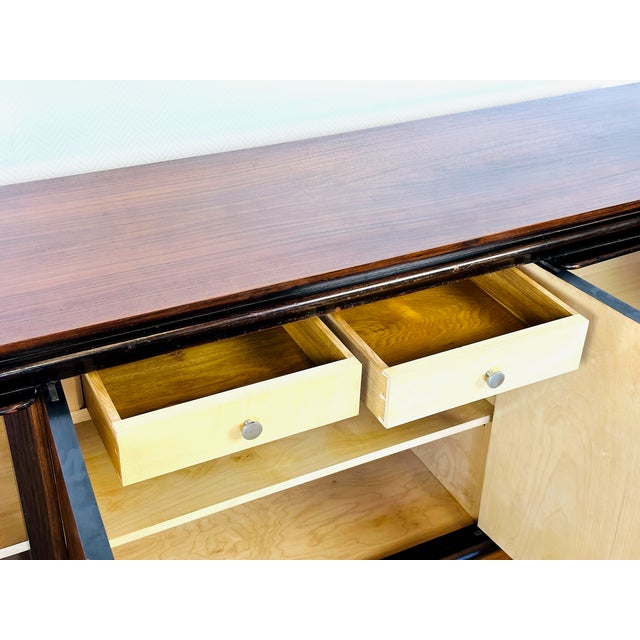 French Art Deco Walnut Sideboard, 1950s For Sale - Image 10 of 15